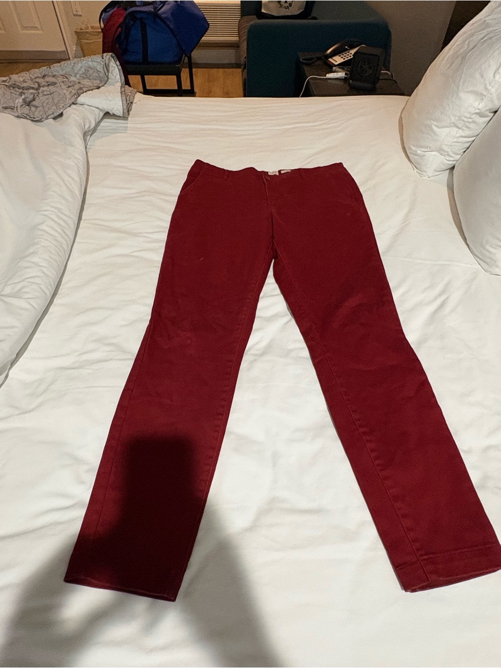 a new day Women's Straight-Leg Pants in Deep Red